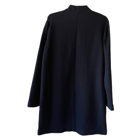 EILEEN FISHER Size Medium Black Sleeveless Dress Open Topper Jacket 2-Piece Set - Picture 7 of 10